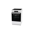 Gorenje GEC5C42WG fehér, szabadonálló, kerámialapos, elektromos, főzőzóna: 4, sütő:70L, grill, tűzhely