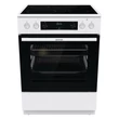 Gorenje GECS6C70WPA fehér, szabadonálló, kerámialapos, elektromos, főzőzóna: 4, sütő:71L, grill, tűzhely