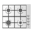 Kép 1/8 - Gorenje G640XHS inox, beépíthető, gáz, főzőzóna: 4, beépíthető méret: 56cm, főzőlap