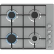 Kép 2/8 - Gorenje G640XHS inox, beépíthető, gáz, főzőzóna: 4, beépíthető méret: 56cm, főzőlap