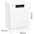 Kép 12/17 - Gorenje GS642E90W fehér, programok száma: 6, szabadonálló, 13 terítékes mosogatógép 
