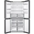 Kép 2/3 - Midea MDRF632FIE28 fekete, négyajtós, Hűtő:305L, Fagyasztó:169L, No frost hűtőszekrény