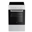 Kép 1/4 - Beko FSM57000GW fehér, szabadonálló, kerámialapos, elektromos, főzőzóna: 4, sütő:55L, grill, tűzhely