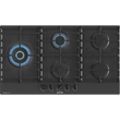 Kép 1/5 - Gorenje GW951MB fekete, beépíthető, gáz, főzőzóna: 4 +1 wok égőfej, beépíthető méret: 56cm, főzőlap