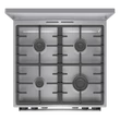 Gorenje GKS6C71XF Inox, szabadonálló, gáz, kombinált, főzőzóna: 4, sütő:71L, grill, tűzhely