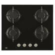 Kép 1/2 - Beko HILG64220S fekete, beépíthető, gáz, főzőzóna: 4, beépíthető méret: 56cm, főzőlap