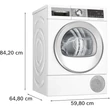 Kép 3/7 - Bosch WQG24591BY fehér, 9kg, hőszivattyús, szárítógép