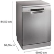 Kép 3/6 - Bosch SMS4ECI26E inox, szabadonálló, programok száma:6, 14 terítékes mosogatógép