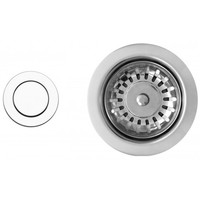 Elleci ASP13002 automata leeresztő nyomógombbal egymedencés mosogatókhoz