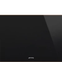 SMEG BEÉPÍTHETŐ BORHŰTŐ, Dolce Stil Novo design, 45 cm, forgatható ajtó, fekete üveg