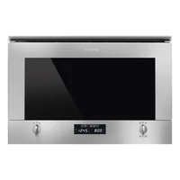 SMEG BEÉPÍTHETŐ MIKROHULLÁMÚ SÜTŐ, Selezione design, 22 liter, 6 funkció, inox