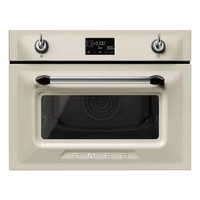 SMEG KOMPAKT KOMBINÁLT MIKROHULLÁMÚ SÜTŐ, Victoria design, Galileo, 45 cm, ES LCD, bézs