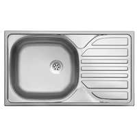 EVIDO BASIC MINI rozsdamentes mosogató,egymedence csepegtetővel, 76x43,5 cm, 1 1/2lefolyógarnitúra