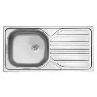 EVIDO BASIC rozsdamentes mosogató,egymedence csepegtetővel, natúr,  86x43,5  lefolyógarnitúra szifonnal EVIDO BASIC rozsdamentes mosogató,egymedence csepegtetővel, natúr,  86x43,5  lefolyógarnitúra szifonnal