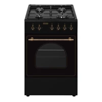 EVIDO FREE GE55A gáz tűzhely,elektromos sütő,rusztikus, antracit/bronz,50*55cm