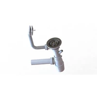 Lefolyógarnitúra szifonnal egymedencéstálhoz 3 1/2, túlfolyó a medencében