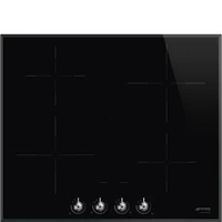 SMEG INDUKCIÓS FŐZŐLAP, Classic design, 60 cm, 4 főzőzóna, fekete üveg