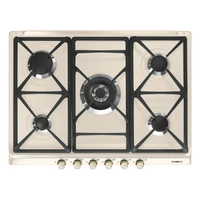 SMEG GÁZ FŐZŐLAP, Cortina design, 70 cm, 5 gázégő, bézs
