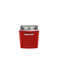 SMEG BEÉPÍTHETŐ MOSOGATÓGÉP, retro, 60 cm, 13 teríték, 10 funkció, 7 hőmérséklet, piros front