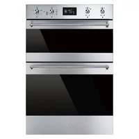 SMEG DUPLA HŐLÉGKEVERÉSES SÜTŐ, Classica design, 60x88 cm, LCD, inox