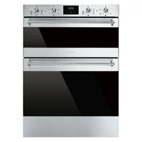 SMEG DUPLA HŐLÉGKEVERÉSES SÜTŐ, Classica design, 60x88 cm, ES LCD, pult alá építhető, inox