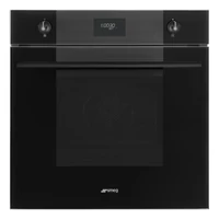 SMEG HŐLÉGKEVERÉSES SÜTŐ, Linea design, 60 cm, CS LCD, mélyfekete üveg