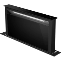 SMEG UNIVERSALE design pultba építhető páraelszívó, 90 cm, fekete készülékház, fekete