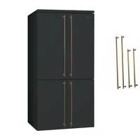 SMEG SZABADONÁLLÓ HŰTŐ ÉS FAGYASZTÓ, Colonial design, 91,5x187,5 cm, francia ajtó, antracit