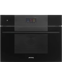 SMEG KOMPAKT KOMBINÁLT MIKROHULLÁMÚ SÜTŐ, Linea design, Galileo, 45 cm, TFT, mélyfekete üveg