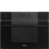 SMEG KOMPAKT OMNICHEF HÁROM AZ EGYBEN SÜTŐ, Linea design, Galileo, 45 cm, nagy TFT, mélyfekete üveg