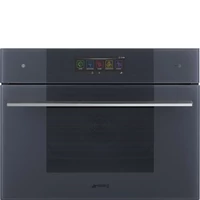 SMEG KOMPAKT OMNICHEF HÁROM AZ EGYBEN SÜTŐ, Linea design, Galileo, 45 cm, nagy TFT, neptune szürke üveg