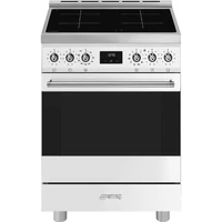 SMEG SZABADONÁLLÓ TŰZHELY, Classica design, 60 cm, 1 sütőtér, indukciós főzőlap, matt fehér