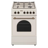 EVIDO FREE GE55C gáztűzhely, rusztikus design, 50x55 cm, elektromos sütő, 48 l, bézs/bronz