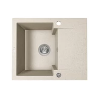 Laveo PICO 45S mini csepptálcás bézs gránit mosogató helytakarékos szifonnal Laveo PICO 45S mini csepptálcás bézs gránit mosogató helytakarékos szifonnal