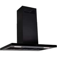 Kluge sziget matt fekete páraelszívó, 90cm, HTH