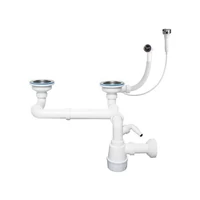 Laveo Szifon kétmedencés dugókiemelős