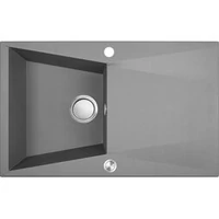 Laveo GRENADA csepptálcás szürke mosogató automata dugókiemelős, helytakarékos szifonnal Laveo GRENADA csepptálcás szürke mosogató automata dugókiemelős, helytakarékos szifonnal