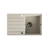 Laveo MARGARITA csepptálcás bézs mosogató, automata dugókiemelős, helytakarékos szifonnal