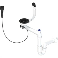 Laveo helytakarékos szifon pneunatikus vezérléssel, matt fekete Laveo helytakarékos szifon pneunatikus vezérléssel, matt fekete