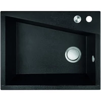 Laveo GRENADA csaplyukas matt fekete mosogató automata dugókiemelős, helytakarékos szifonnal Laveo GRENADA csaplyukas matt fekete mosogató automata dugókiemelős, helytakarékos szifonnal