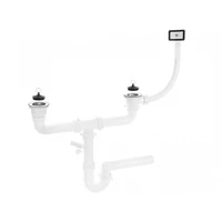 LAVEO Szifon, kétmedencés mosogatóhoz, 1,5"