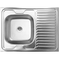 LAVEO LON 60 teletetős egymedence csepptálcás inox mosogató szifonnal K.