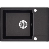 Laveo CELEBES csepptálcás mosogató, szemcsés fekete (SBL_713T)