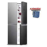 DAVOLINE - Hűtőszekrény négyajtós D4SS-421D IX NO FROST + Ajándék Hűtőtáska