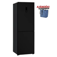 DAVOLINE - Hűtőszekrény kombinált CBNF-357 BL ΝΕ NO FROST (Fekete) + Ajándék hűtőtáska