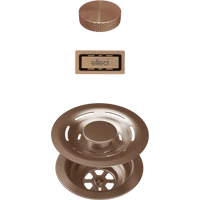 ELLECI - FLOW-PRO OPEN TWIST (tekerős) automata dugókiemelő egymedencés mosogatókhoz - bronz - A készlet erejéig rendelhető!