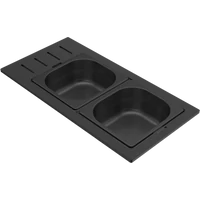 ELLECI - Tároló edény háromrészes gourmet 433 fekete HPL kerettel