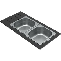 ELLECI - Tároló edény háromrészes gourmet 433 inox HPL kerettel