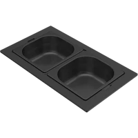 ELLECI - Tároló edény kétrészes gourmet 366 fekete HPL kerettel