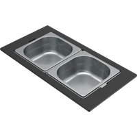 ELLECI - Tároló edény kétrészes gourmet 366 inox HPL kerettel